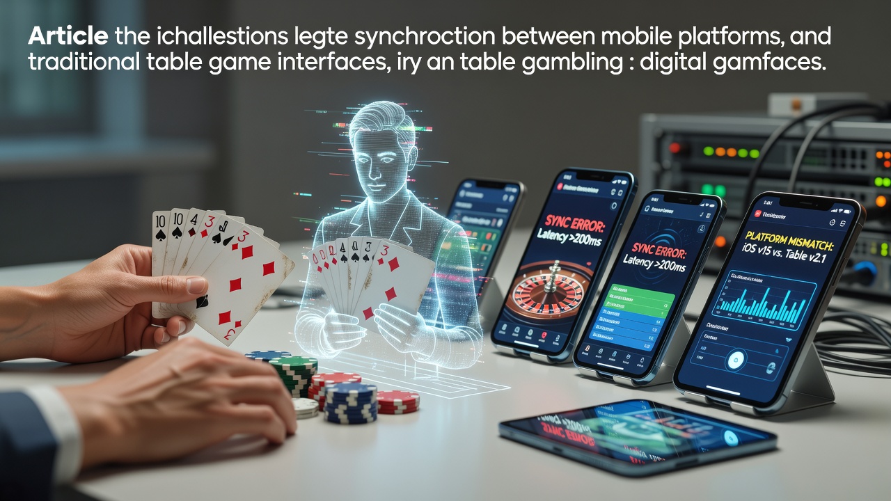 Mobile device displaying casino table game with visible sync delays compared to desktop interface