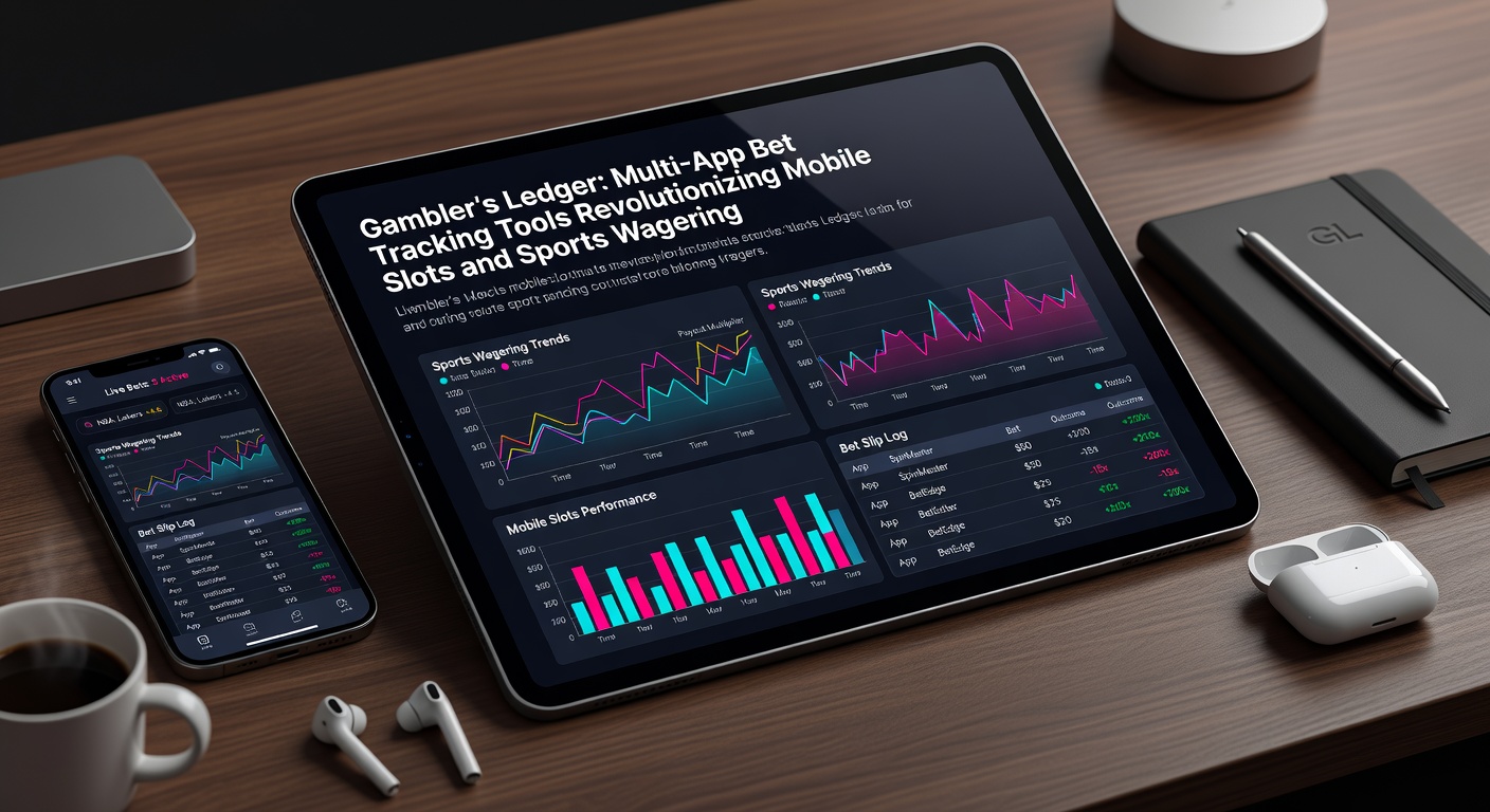 Screenshot of Gambler's Ledger dashboard displaying synchronized bet history across slots and sports apps, with charts on wins, losses, and session times
