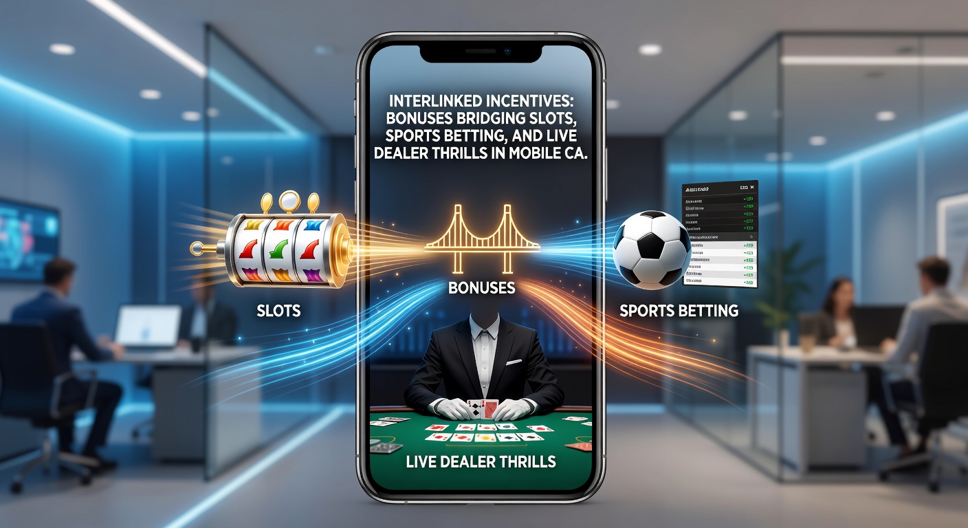 Sports betting interface on mobile casino app integrated with slot and live dealer bonus trackers