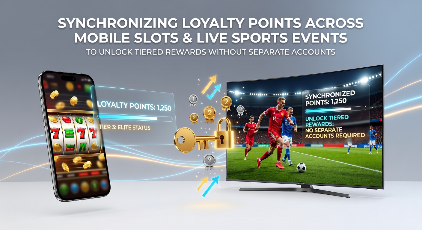 Mobile app dashboard displaying synchronized loyalty points earned from slots sessions and live sports bets in a single unified account