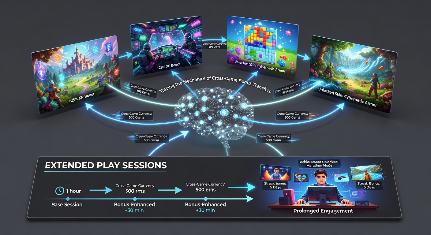 Diagram showing bonus transfer pathways between slots, table games, and live dealer platforms in online casinos
